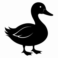 Duck black silhouette