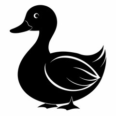 Duck black silhouette