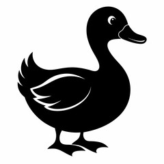 Duck black silhouette