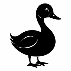 Duck black silhouette