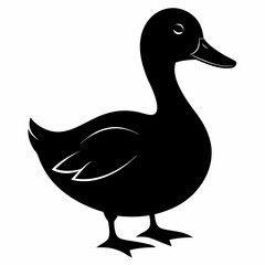 Duck black silhouette