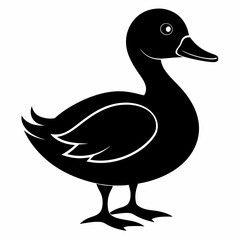 Duck black silhouette