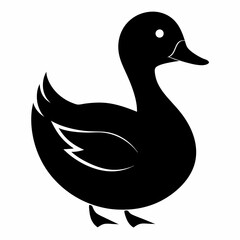 Duck black silhouette