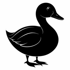 Duck black silhouette