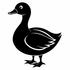 Duck black silhouette