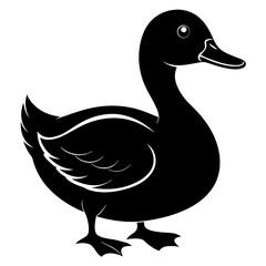 Duck black silhouette