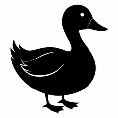 Duck black silhouette
