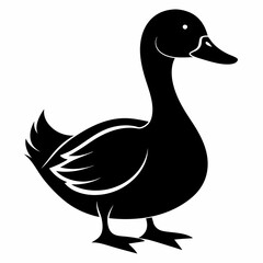 Duck black silhouette