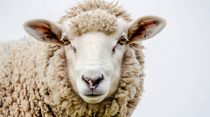 Fototapeta premium a sheep with white background