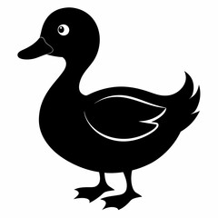 Duck black silhouette