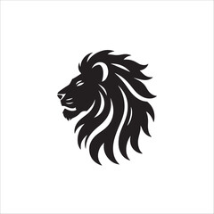 Lion head silhoutte vector art