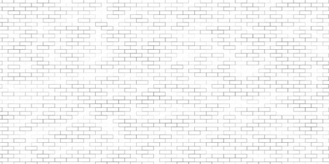 Brick wall pattern in white and grey colors. Subway Tile Seamless Pattern design background.
