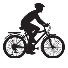 Bicycle black logo, icon vector file EPS
