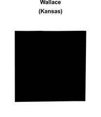 Obraz premium Wallace County (Kansas) blank outline map