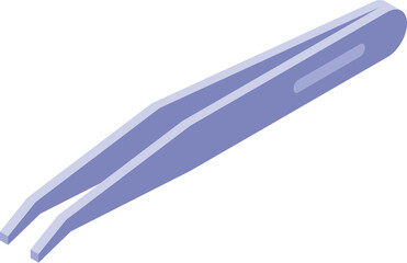 Steel tweezers lying on an empty surface, ready to be used for beauty procedures