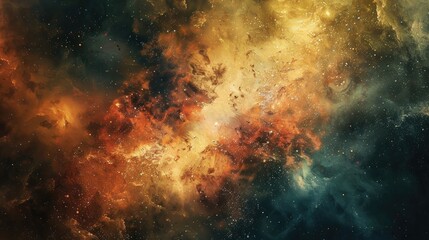Imaginative space art with empty space for text