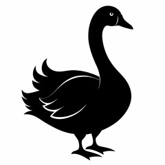 Goose black silhouette