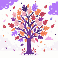 autumn tree pattern, pattern with autumn trees, pattern with autumn leaves. Explore Autumn Tree and Leaf Patterns: Unique Seasonal Designs for Your Creative Projects.