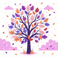 autumn tree pattern, pattern with autumn trees, pattern with autumn leaves. Explore Autumn Tree and Leaf Patterns: Unique Seasonal Designs for Your Creative Projects.