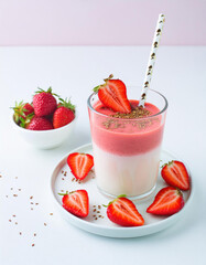yogurt with strawberries
