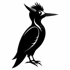 Woodpecker black silhouette