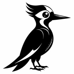 Woodpecker black silhouette