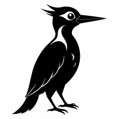 Woodpecker black silhouette