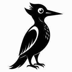 Woodpecker black silhouette