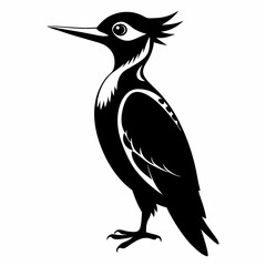 Woodpecker black silhouette