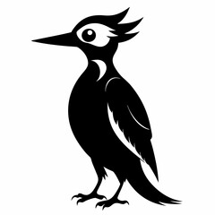 Woodpecker black silhouette