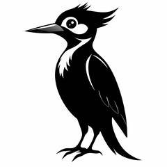 Woodpecker black silhouette