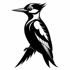 Woodpecker black silhouette