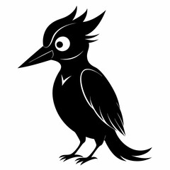 Woodpecker black silhouette