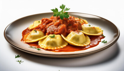 ravioli pasta with tomato sauce