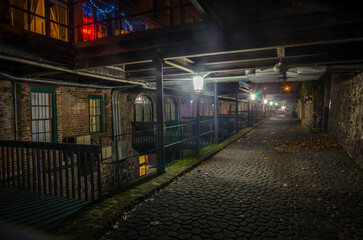 late night savannah georgia alley