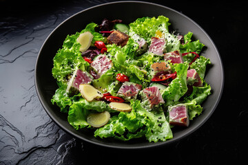 Asian-inspired Ahi Tuna Salad with Asuki Ginger