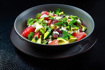Colorful Avocado Grapefruit Salad with Tangy Dressing