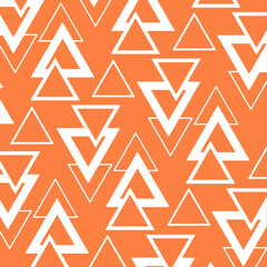 Obraz premium Orange Scandinavian Pattern. Minimalist, Classic Geometric Style for Backgrounds, Wallpapers, and Fabric Prints.