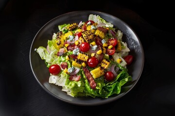 Fresh BBQ Bacon Wedge Salad with Grilled Corn and Blue Cheese