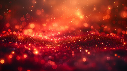 Abstract Fiery Bokeh Lights: A Warm Glowing Background