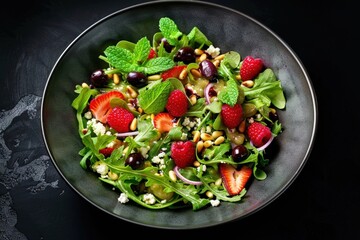 Cheechs Spring Medley Salad with Raspberry Vinaigrette - a feast for the senses