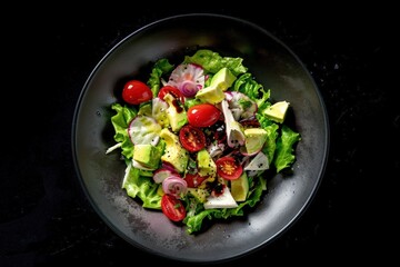 Scrumptious Debis Salad with Avocado, Cherry Tomatoes, and Red Onion