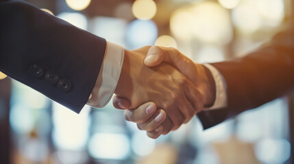 businessman handshake for teamwork of business merger and acquisition
