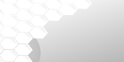 Abstract background hexagons Vector banner design. Hexagonal abstract background. hexagon concept design abstract technology background.
