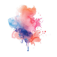 colorful watercolor splatter stain texture background design.Generative AI.