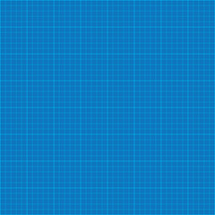 Sheet of graph paper with grid. Millimeter paper texture, geometric pattern. Blue lined blank for drawing, studying, technical engineering or scale measurement. Vector illustration