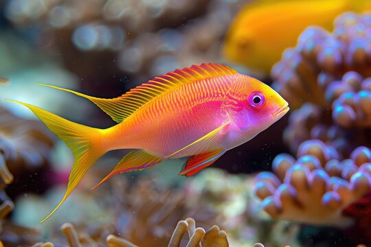 Lyretail Anthias Coral Fish Pseudanthias squamipinnis