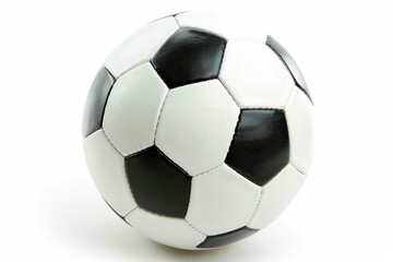 Obraz premium One isolated soccer ball with clipping path on white background