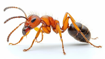 black ant isolated on white