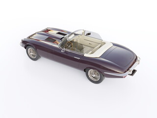 Old School Vintage&nbsp;Classic Racing Coupe&nbsp;Cabriolet Car&nbsp;Isolated